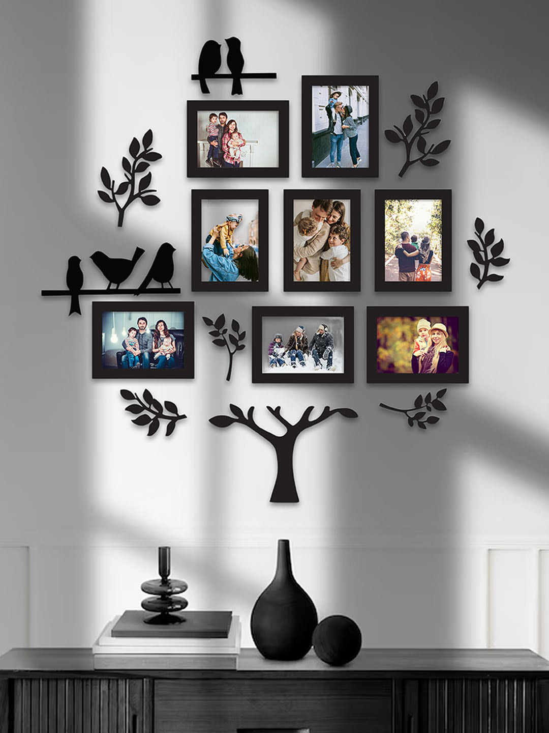 Art Street Black 8 Pieces Family Tree Photo Frame