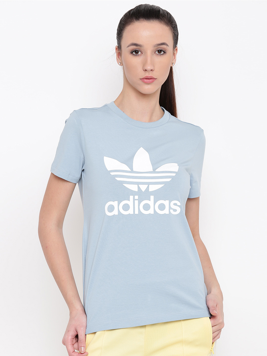 Blue Adidas Trefoil Tee Women's Buy ADIDAS Originals Blue