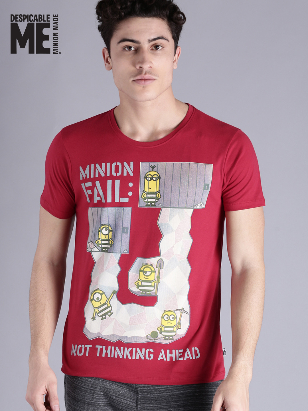 Kook N Keech Men Red Printed Round Neck 