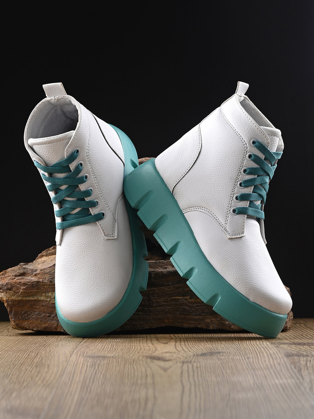 El Paso Women Contrast Sole Mid-Top Regular Boots