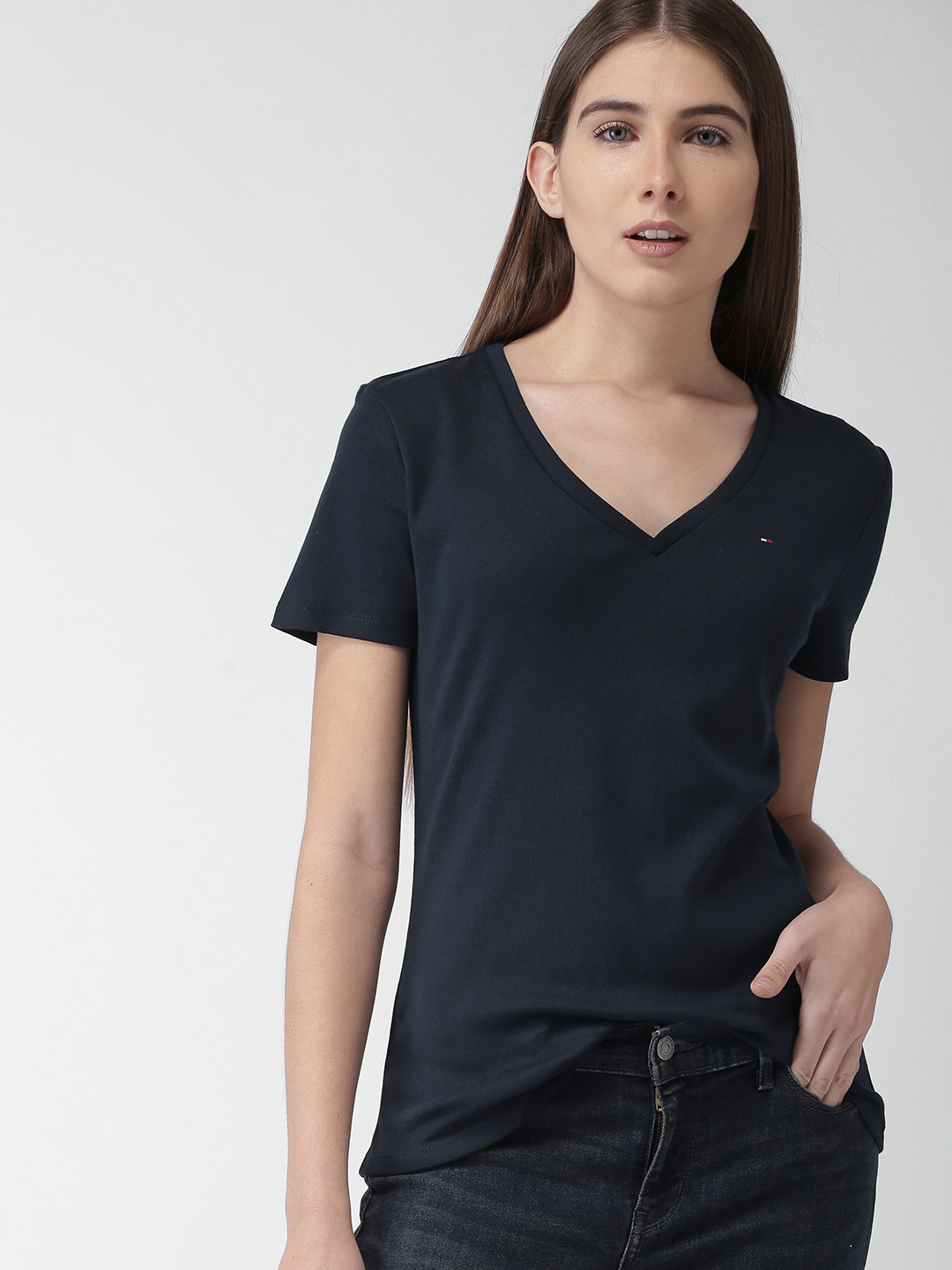 Tommy Hilfiger Women Navy Blue Solid 
