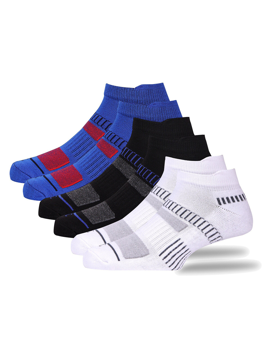 RC. ROYAL CLASS Men Pack Of 3 Patterned Bamboo Odour Free Ankle length Socks