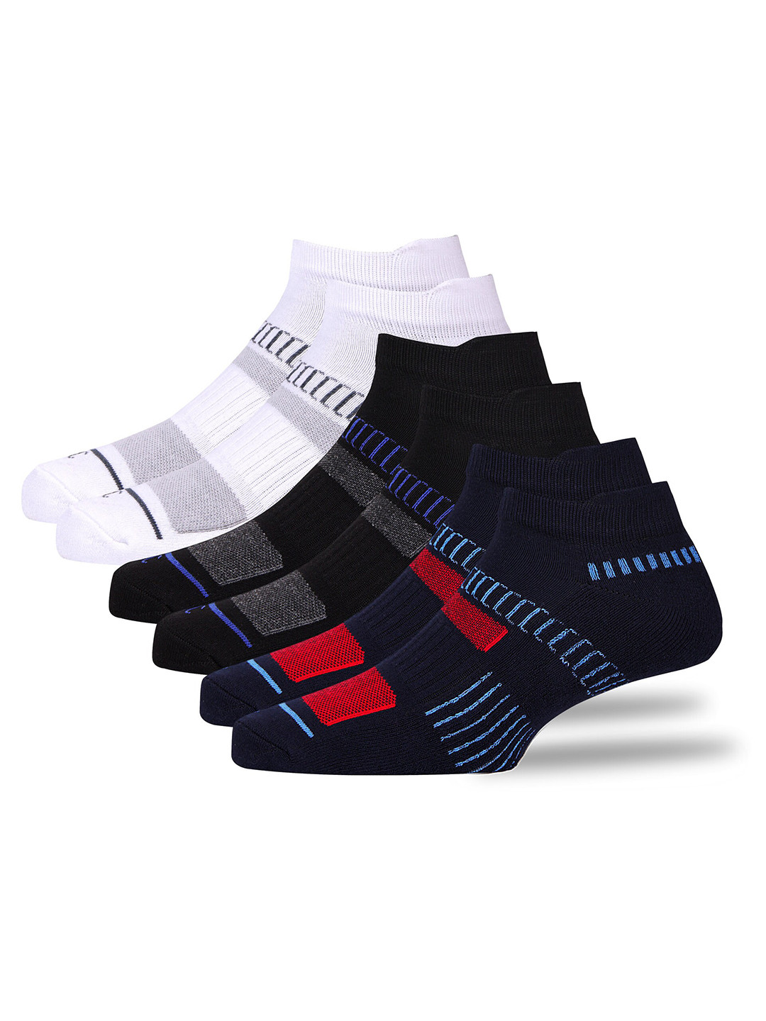RC. ROYAL CLASS Premium Men Pack of 3 Striped Anti Bacterial Ankle-Length Socks