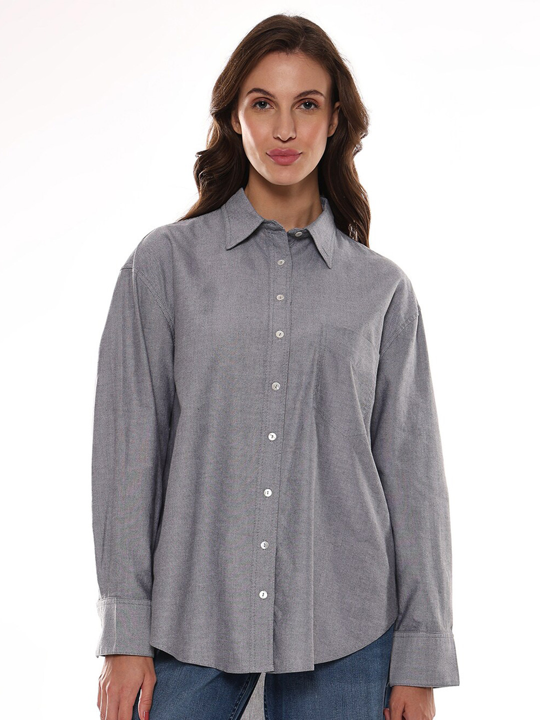 Gazillion Spread Collar Relaxed Cotton Casual Shirt