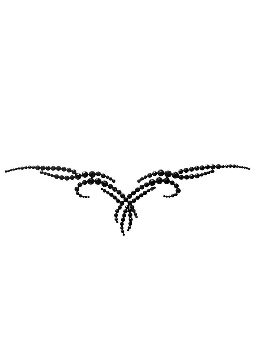 Comet Busters BJ004 Temporary Jewel Handcrafted Tattoo - Black
