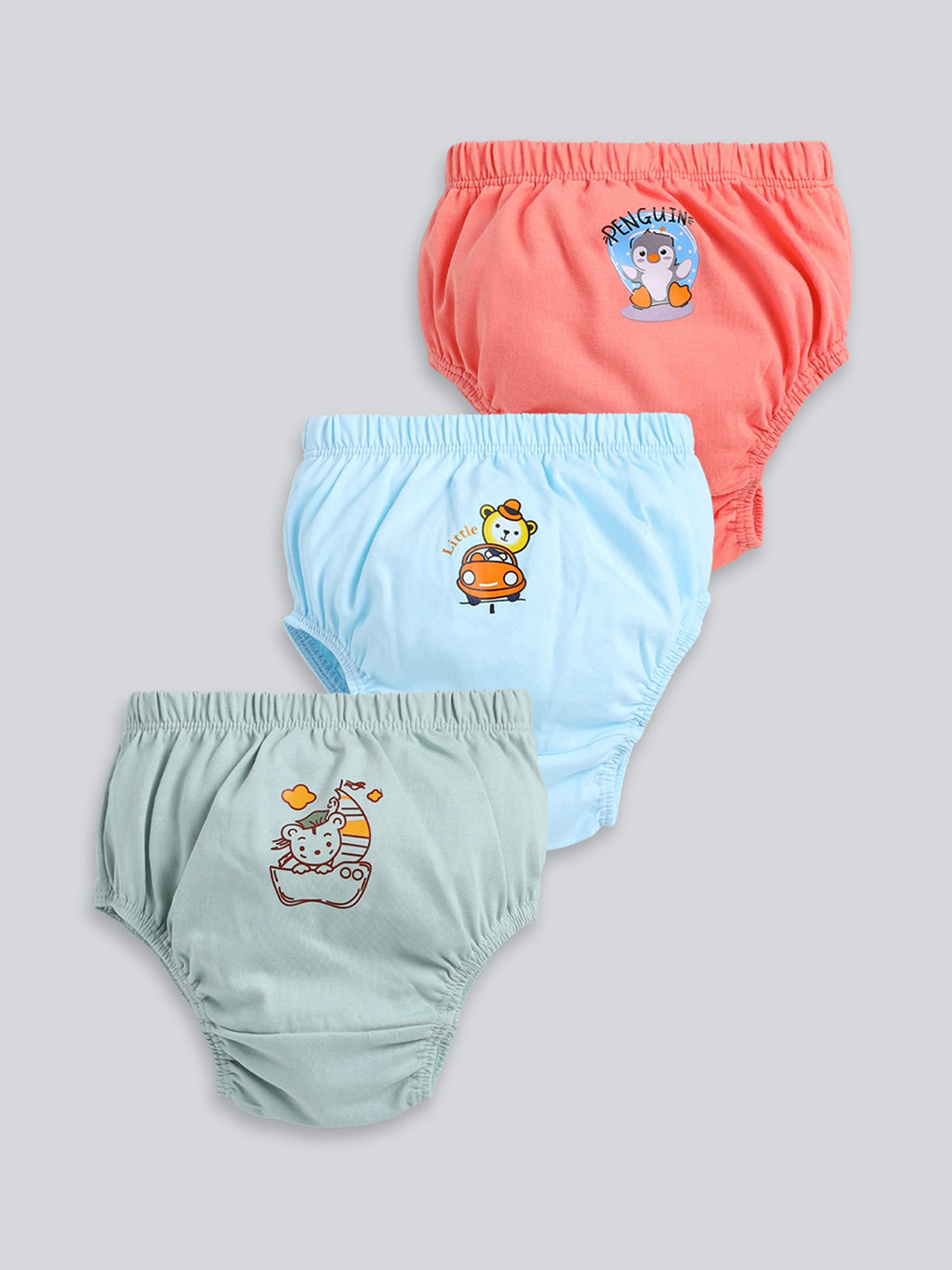 MooNKids Infant Pack Of 3 Printed Cotton Basic Briefs MK_Bloomer_31
