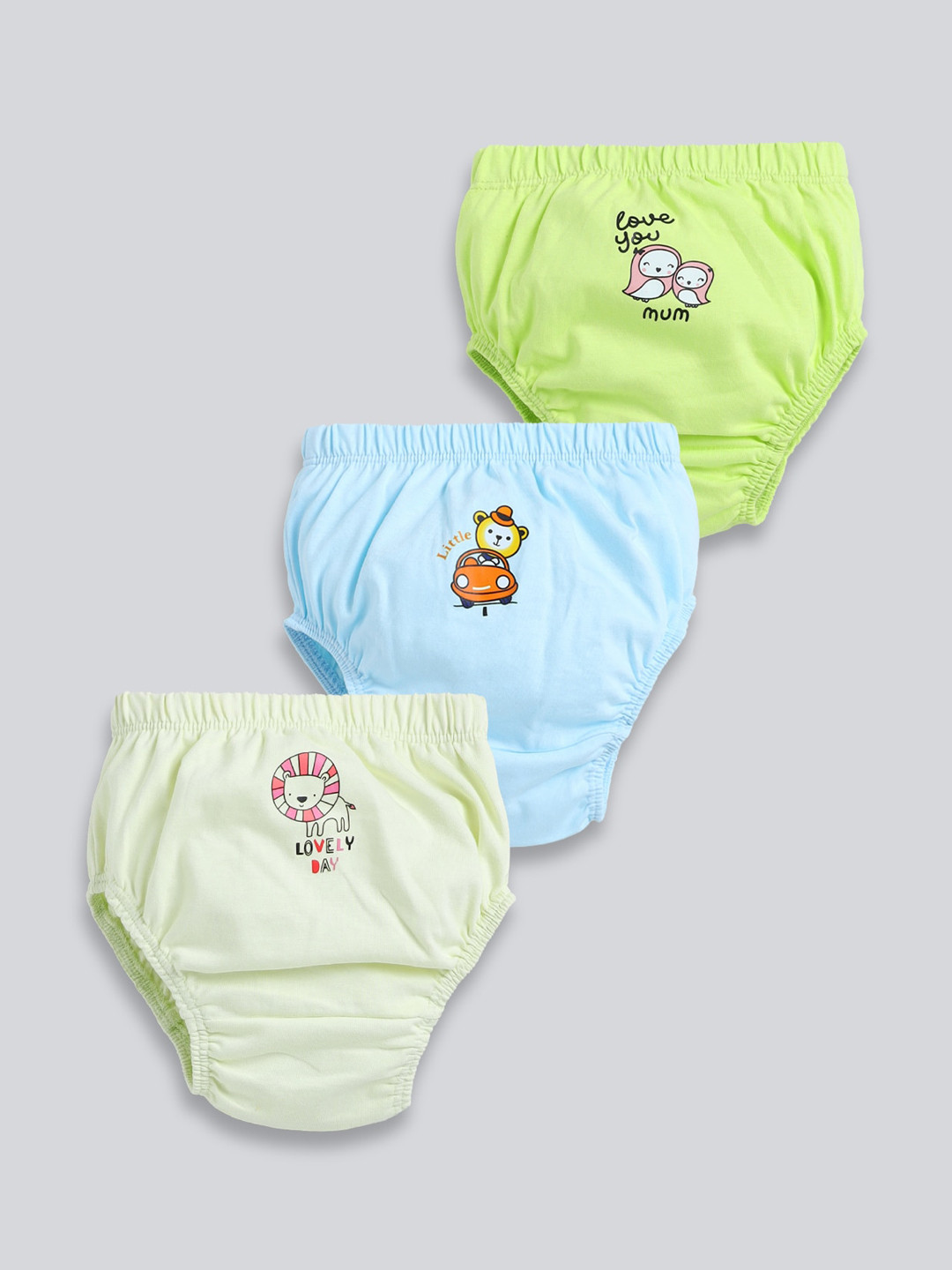 MooNKids Infants Pack Of 3 Printed Cotton Basic Briefs MK_Bloomer_37