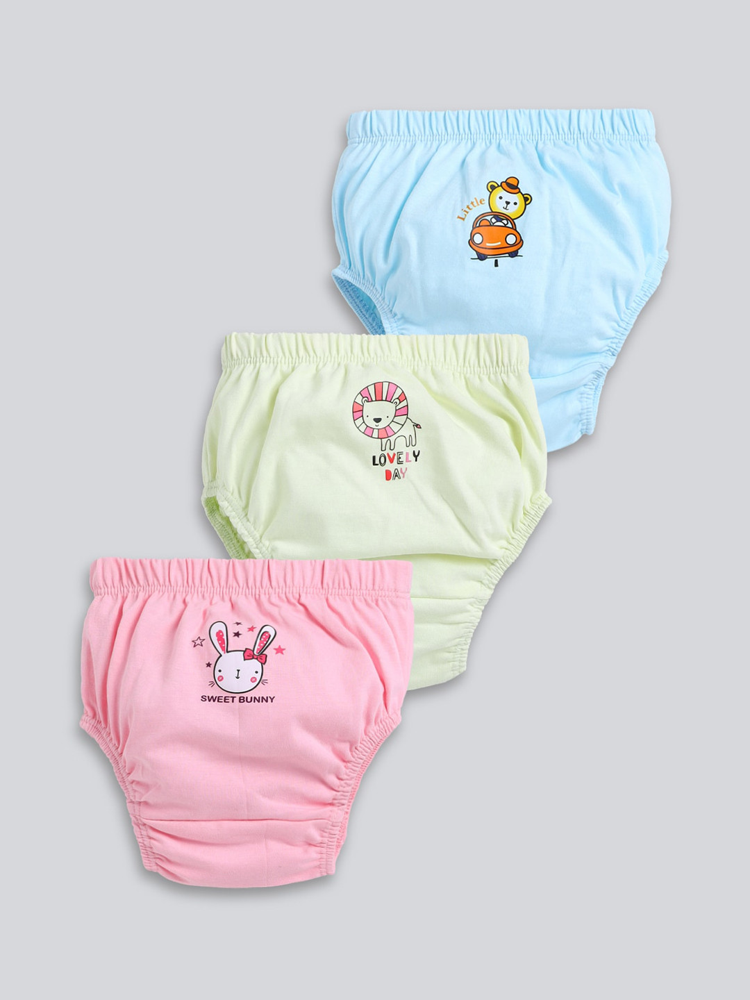 MooNKids Infant Pack Of 3 Printed Cotton Basic Briefs MK_Bloomer_39