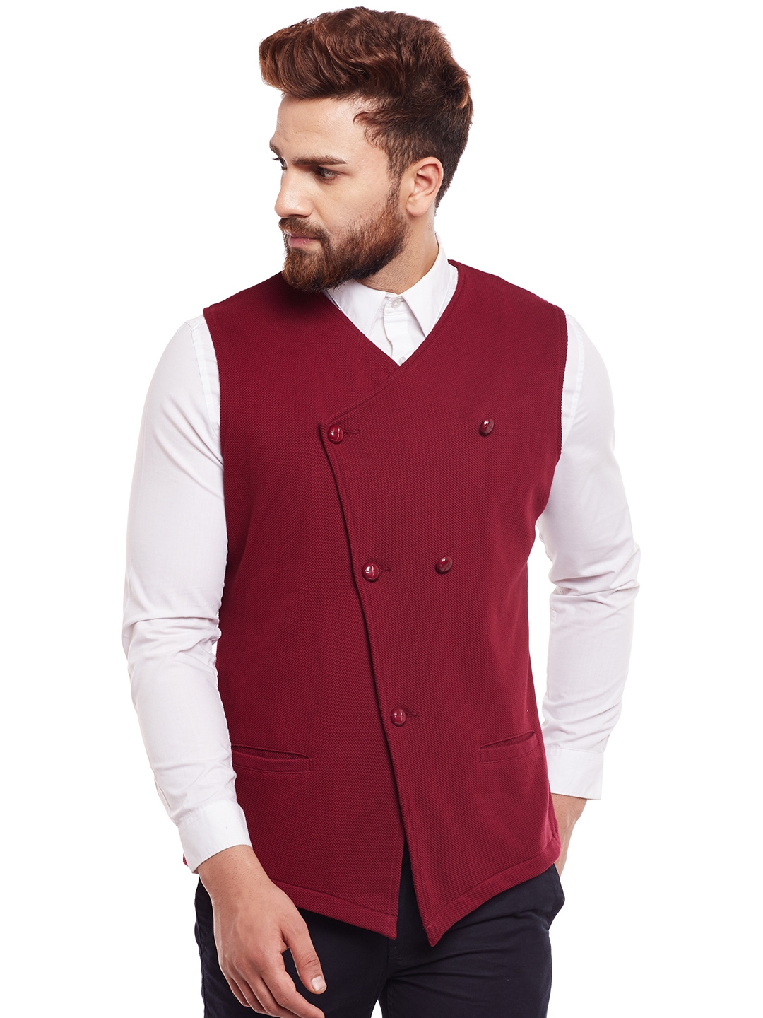 Hypernation solid sale men's waistcoat