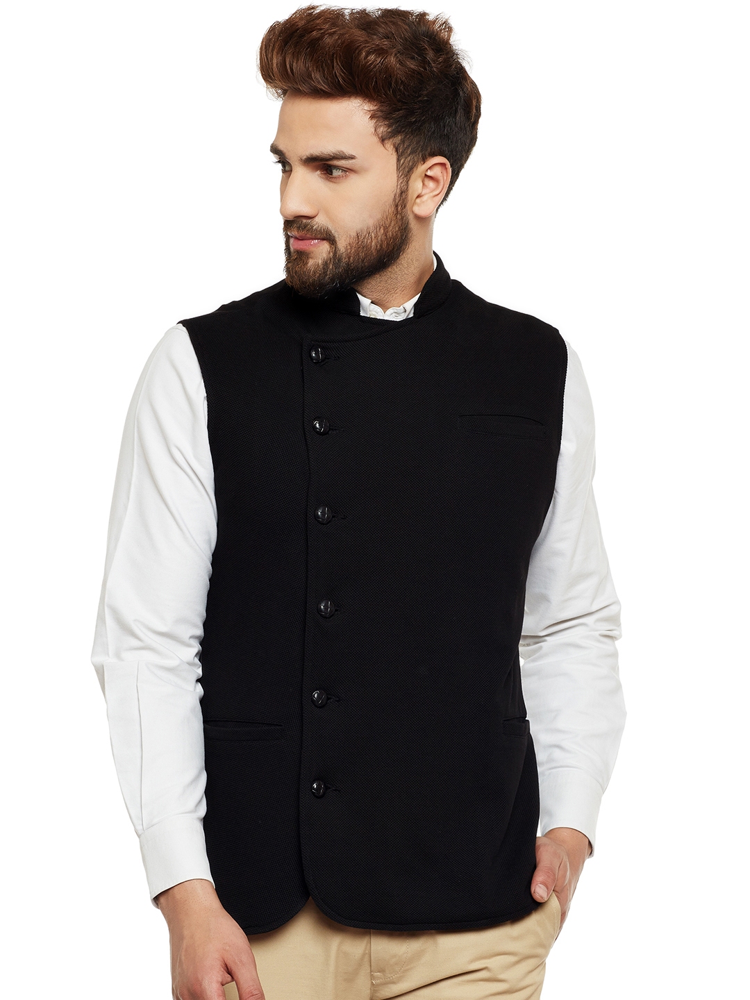 Double breasted sale nehru jacket