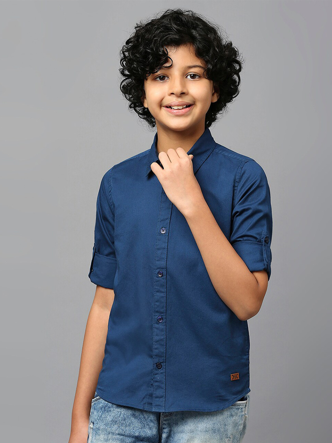 Killer Boys Roll-Up sleeves Classic Fit Pure Cotton Casual Shirt