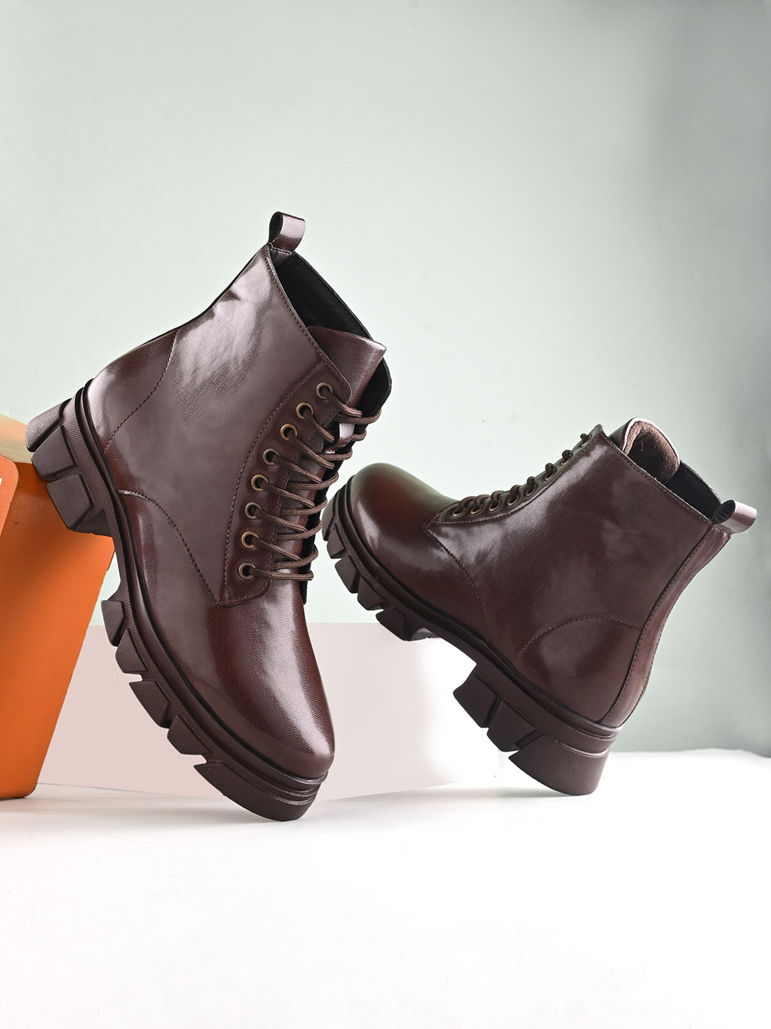 El Paso Women Platform Heeled Mid-Top Regular Boots