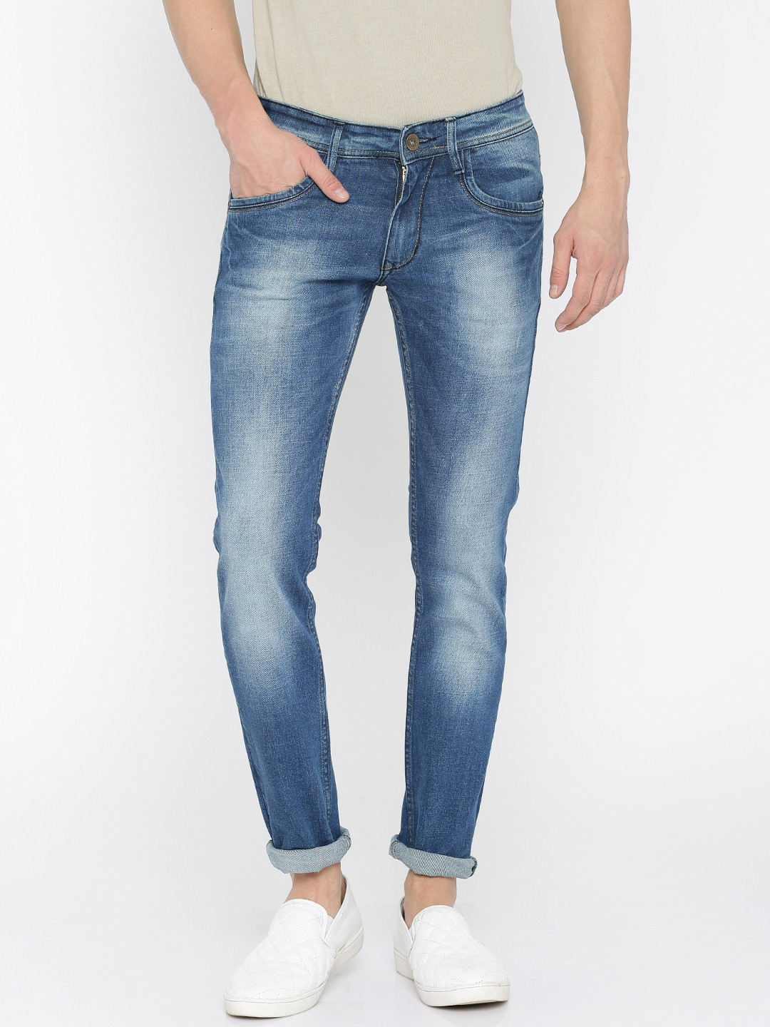 Nature Casuals Men Blue Slim Fit Mid-Rise Clean Look Jeans