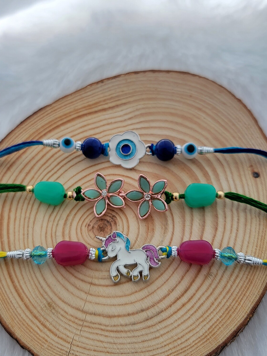 Mahi Unisex Set Of 3 Evil Eye Thread Rakhis