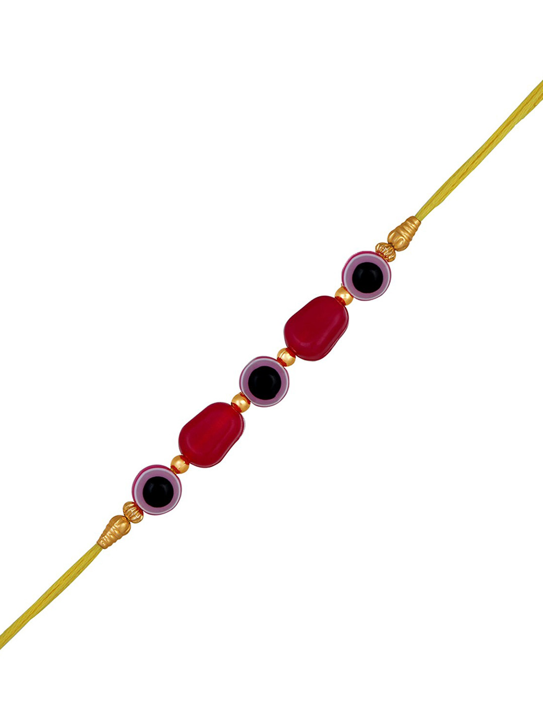 Mahi Set Of 2 Elegant Auspicious Evil Eye Charm Tie-Up Rakhis