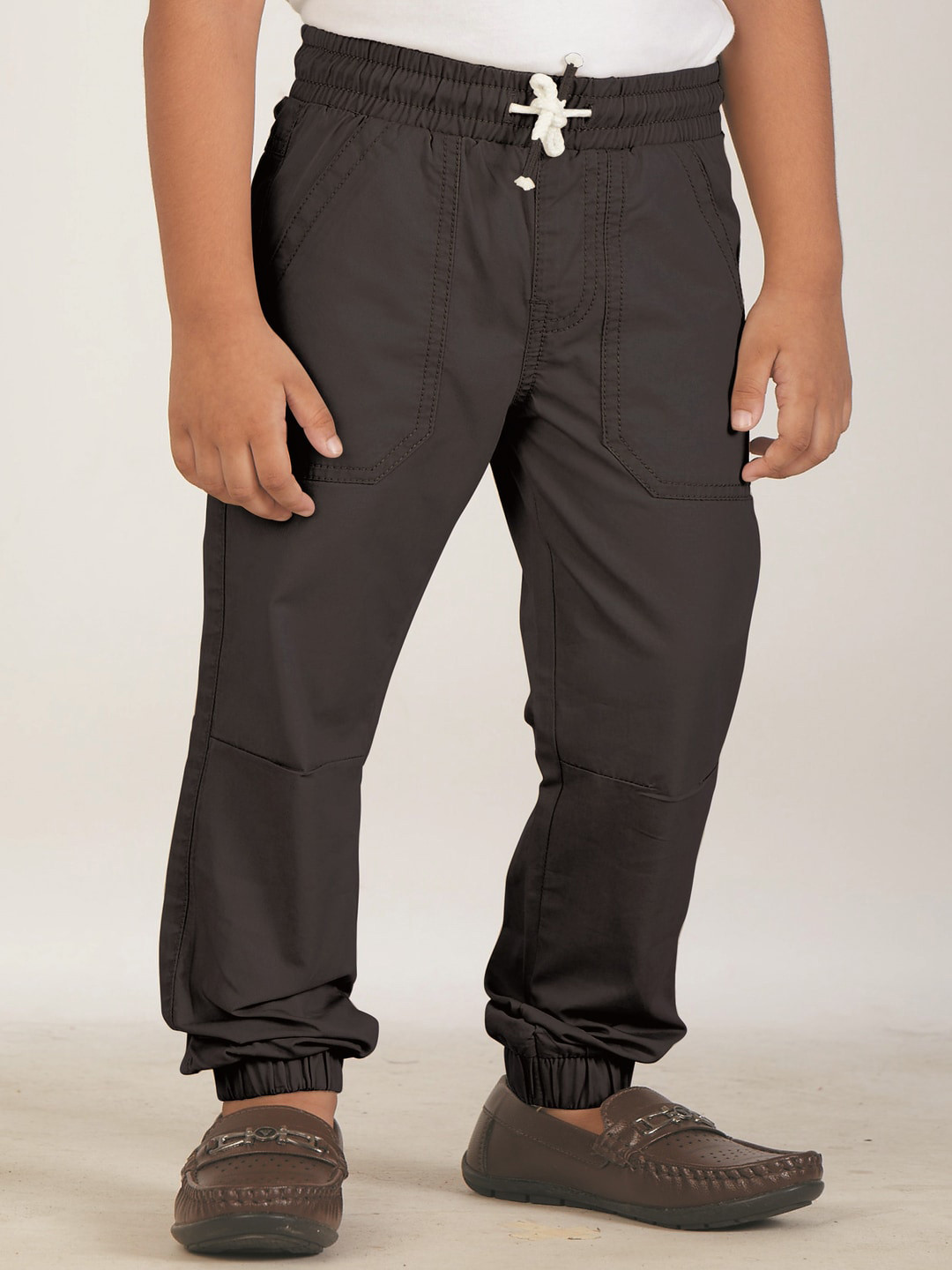Zalio Boys Mid-Rise Cotton Joggers