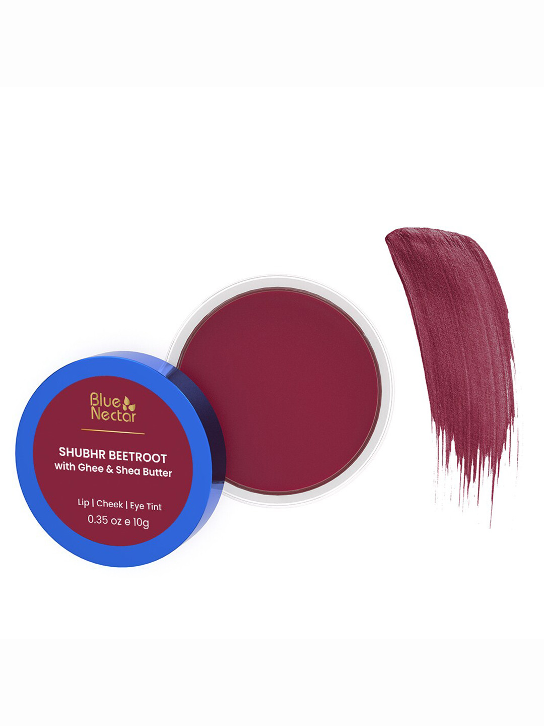 Blue Nectar Shubhr Beetroot Lip & Cheek Tint With Ghee & Shea Butter-10gm - Beetroot Red