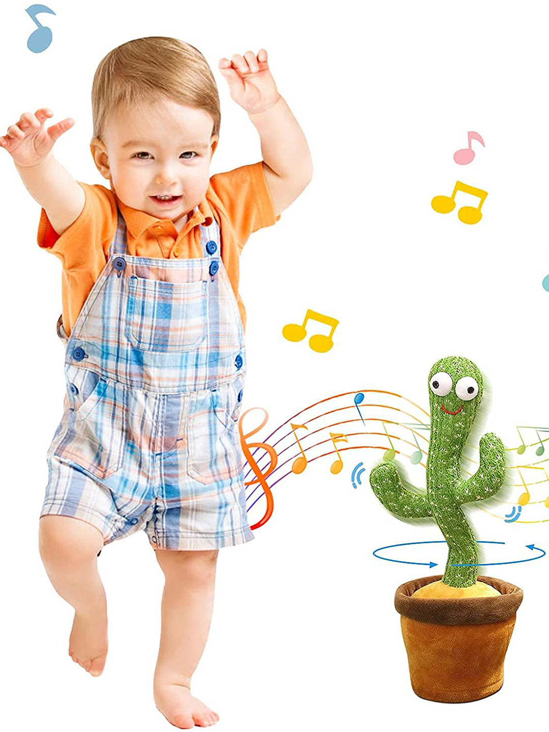 MUREN Rechargeable Dancing Cactus With LED Lightening Activity Toys and Games