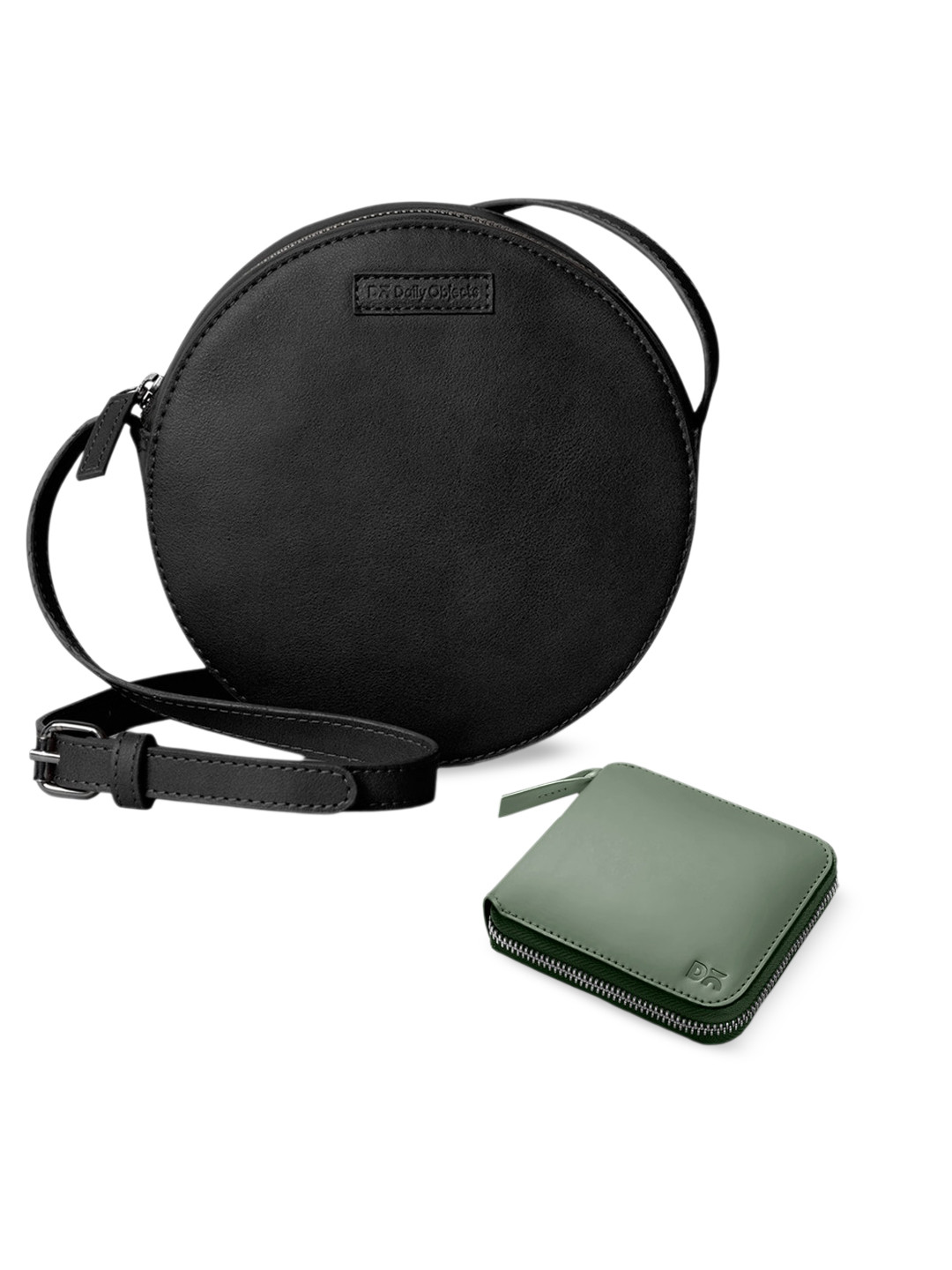 DailyObjects Leather Structured Sling Bag with Zip Wallet
