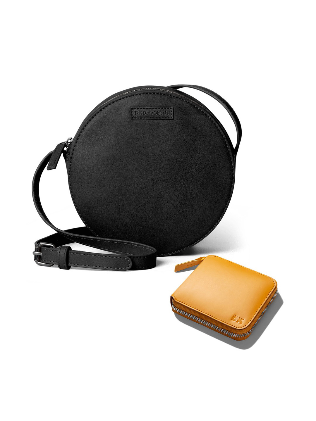 DailyObjects Colourblocked Leather Sling Bag with Zip Wallet