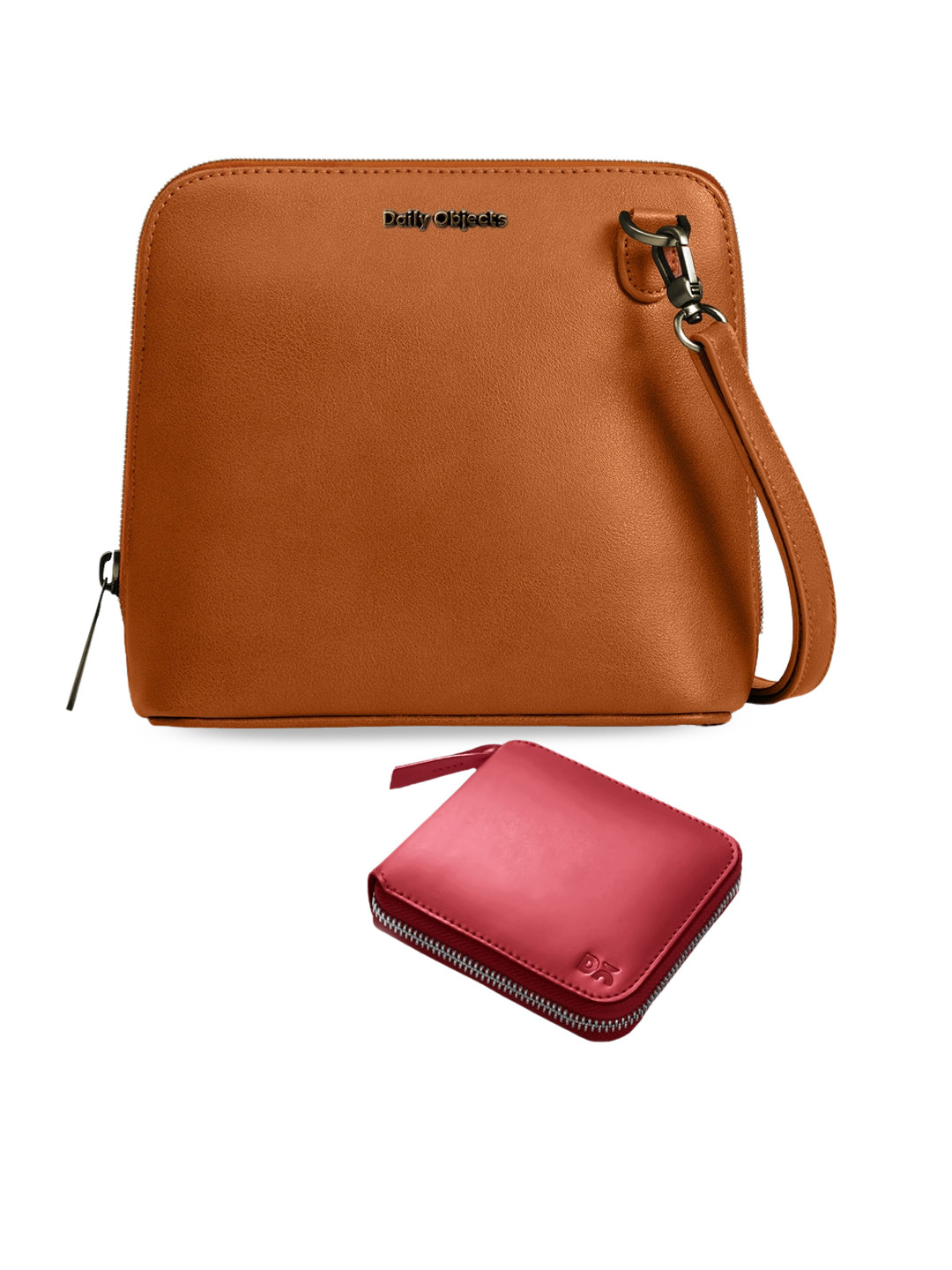 DailyObjects Leather Swagger Sling Bag with Zip Wallet