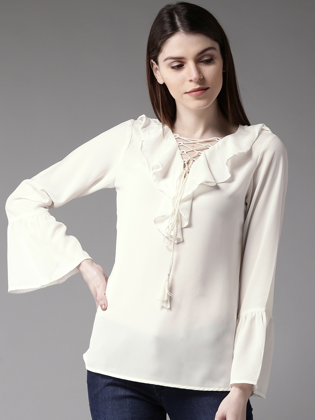 sheer top myntra