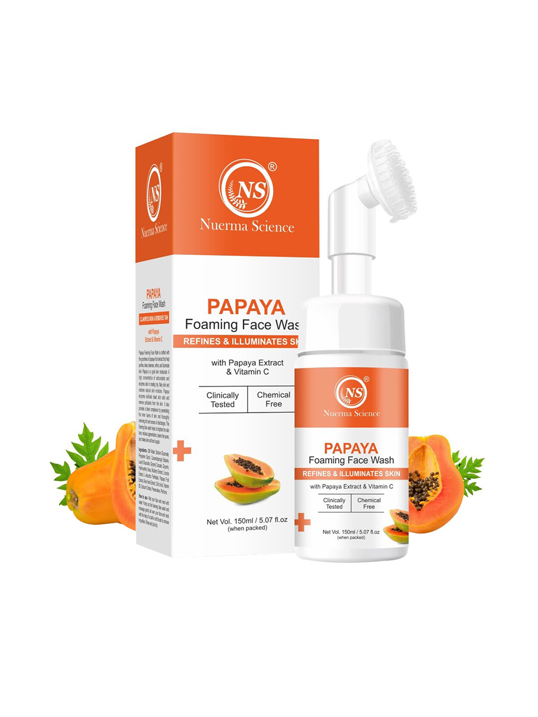 Nuerma Science Papaya Foaming Face Wash-150ml