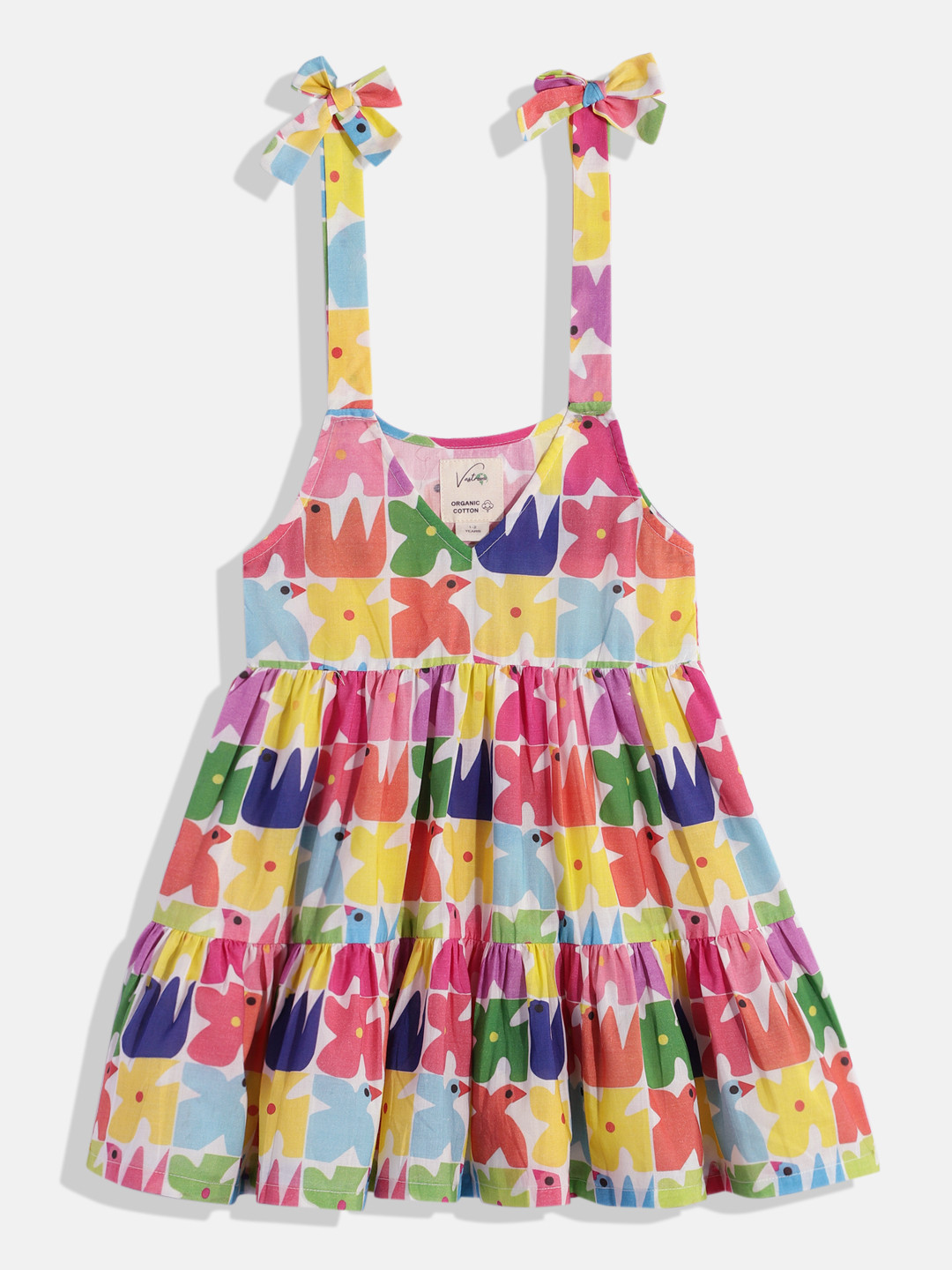 Vastrarth Print Organic Cotton A-Line Dress