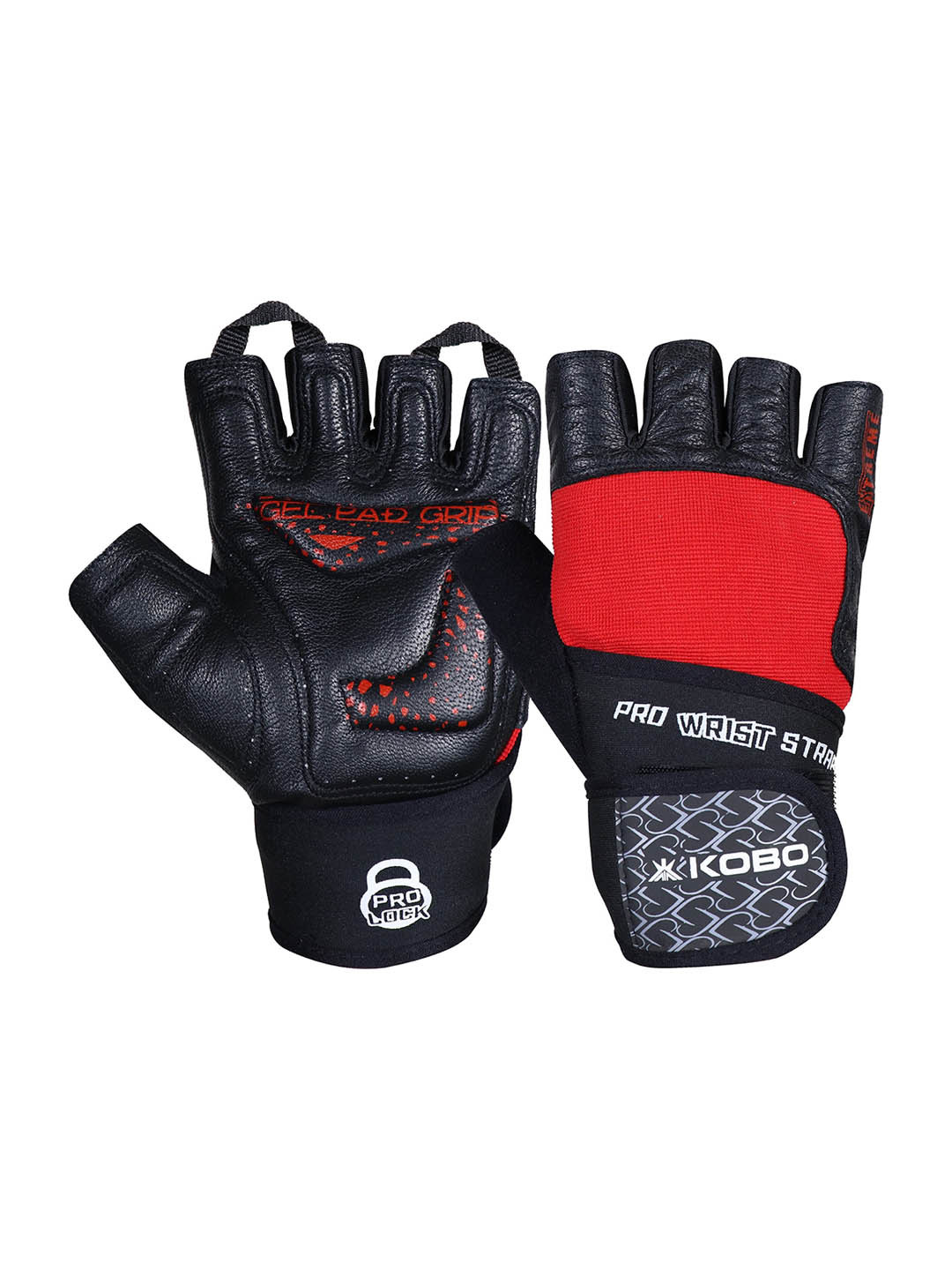 KOBO Women Weight Lifting Fitness Leather Gym Gloves With Wrist Support