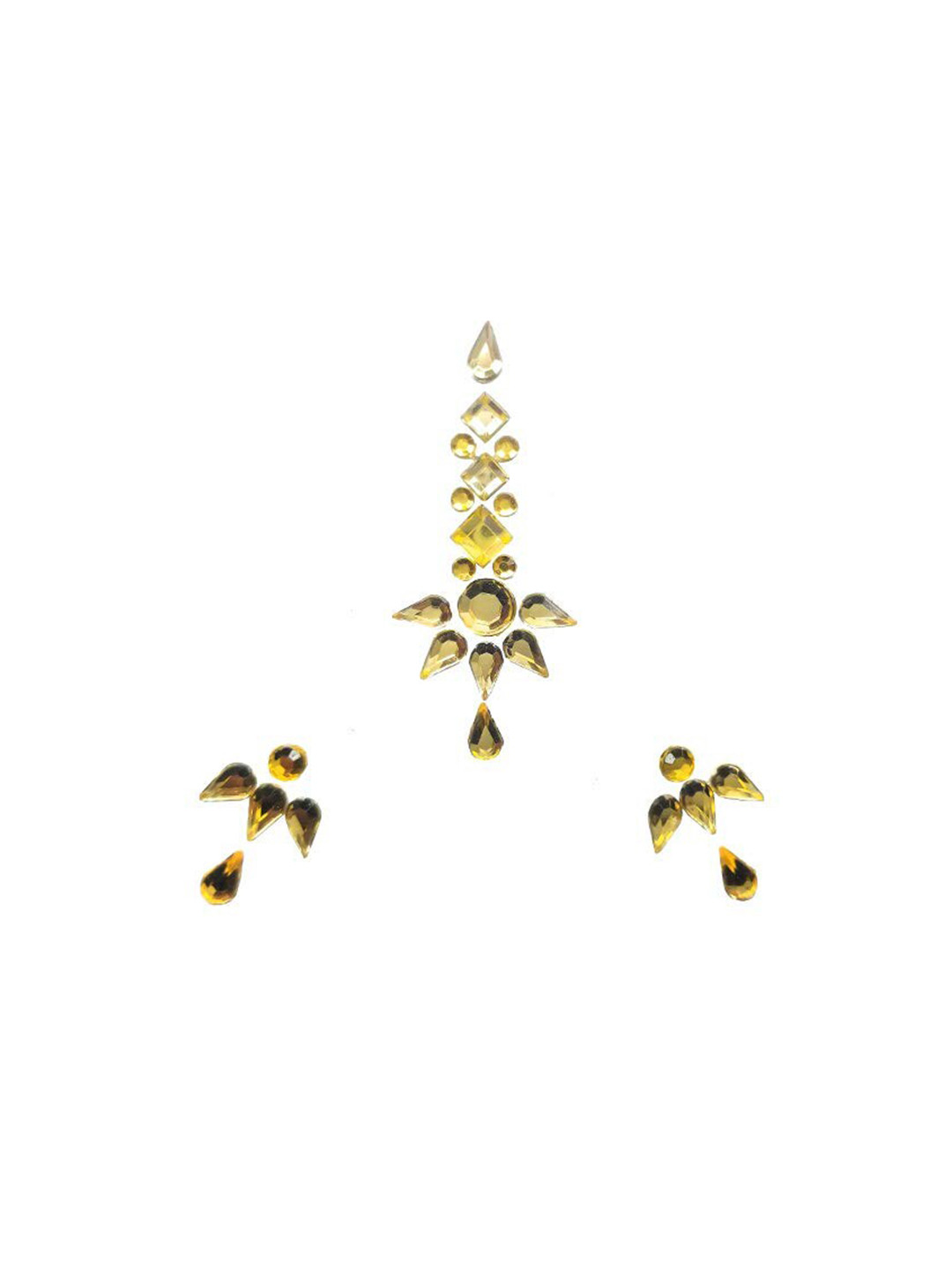 Comet Busters Gold-Toned 3Pcs Face & Eye Bindi