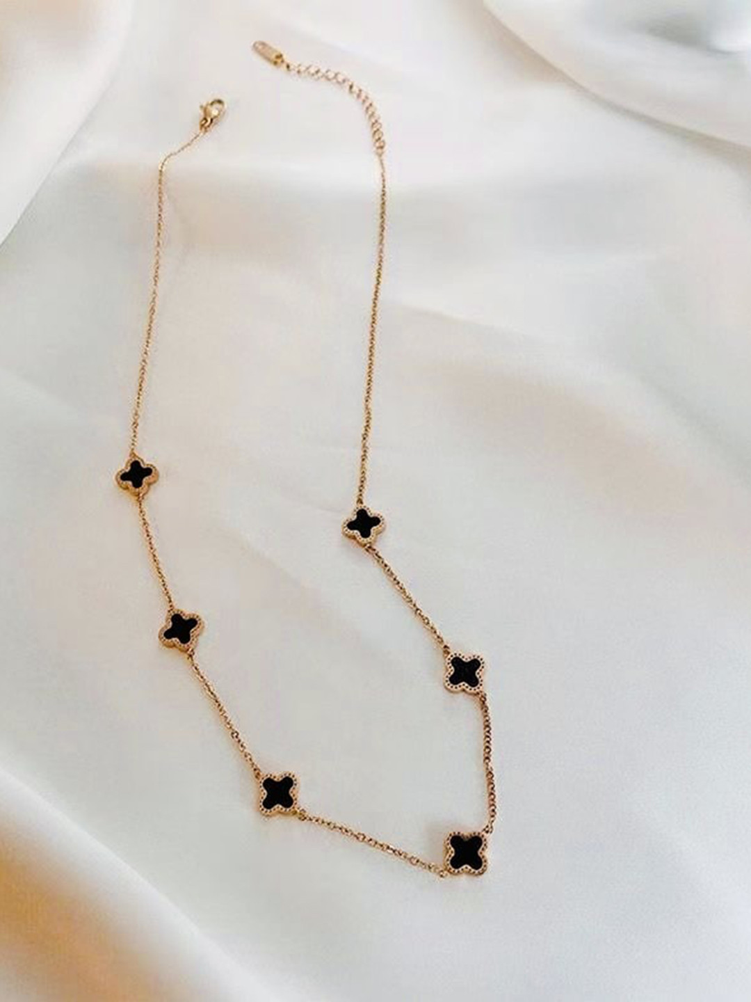 MYKI Gold-Plated Clover Necklace