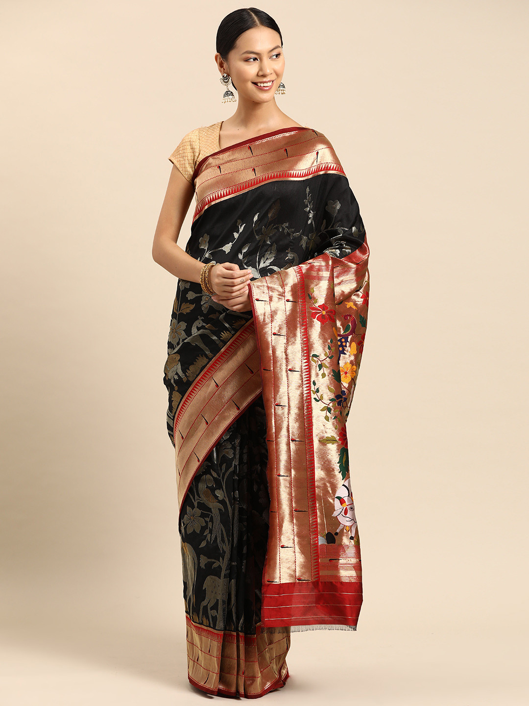 Tasarika Woven Design Zari Paithani Saree