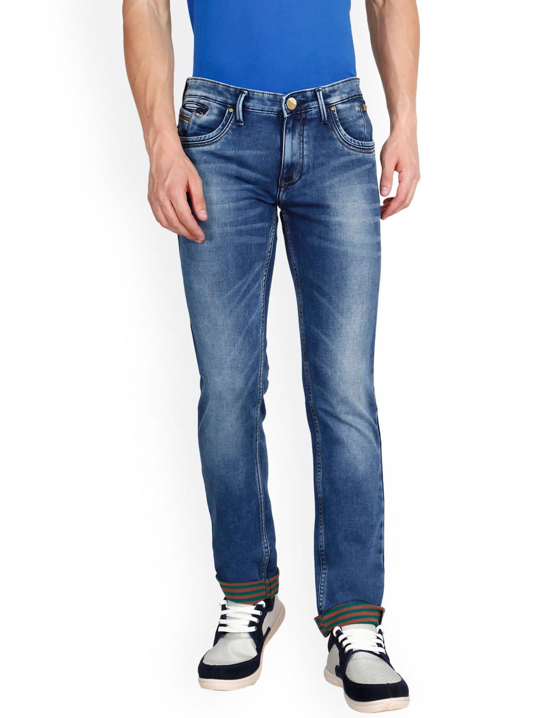 RICK ROGUE Men Blue Slim Fit Mid Rise 