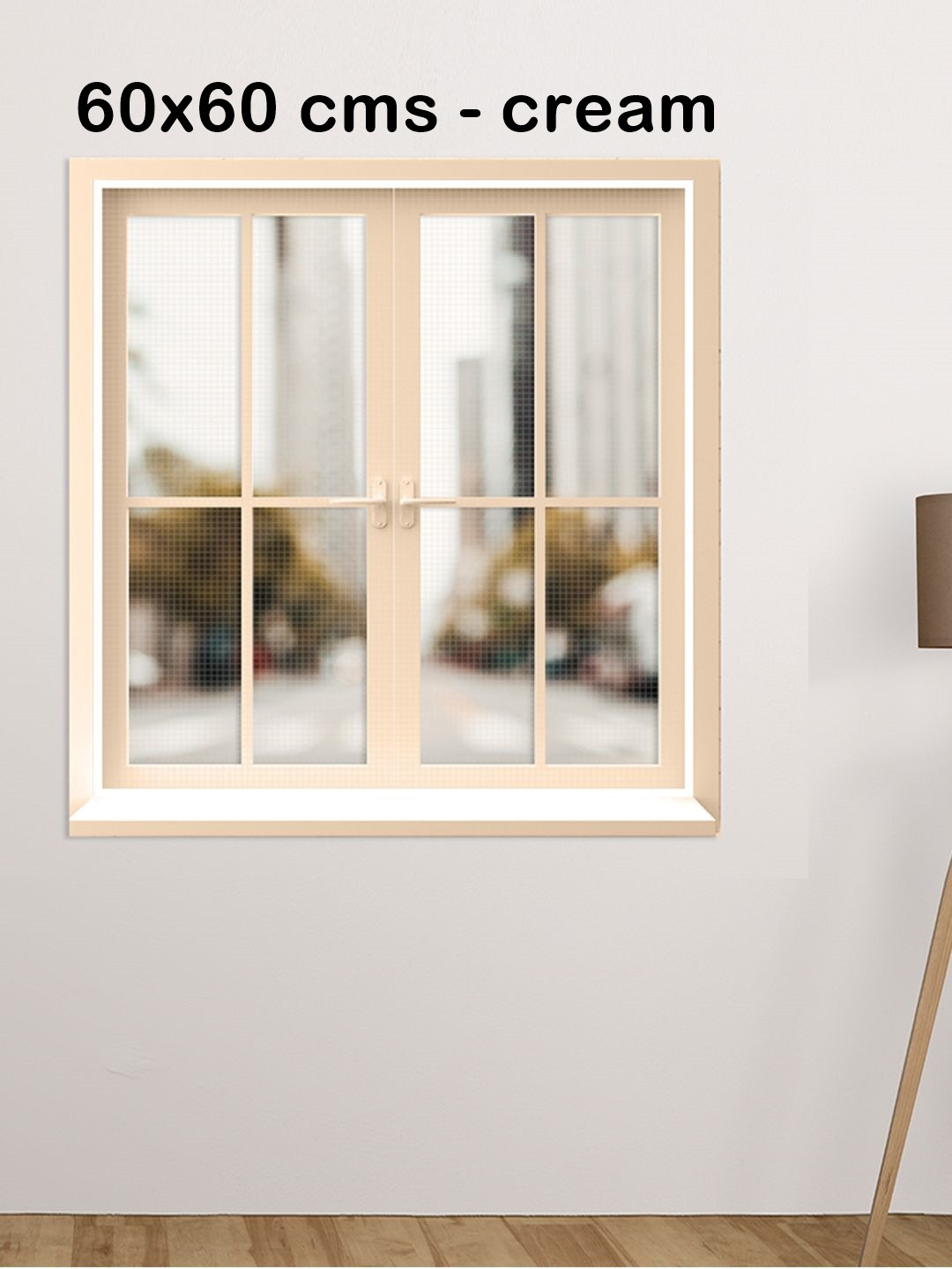 Classic Mosquito Net Cream Self-Adhesive Hook Pre-Stitched Window Mosquito Net