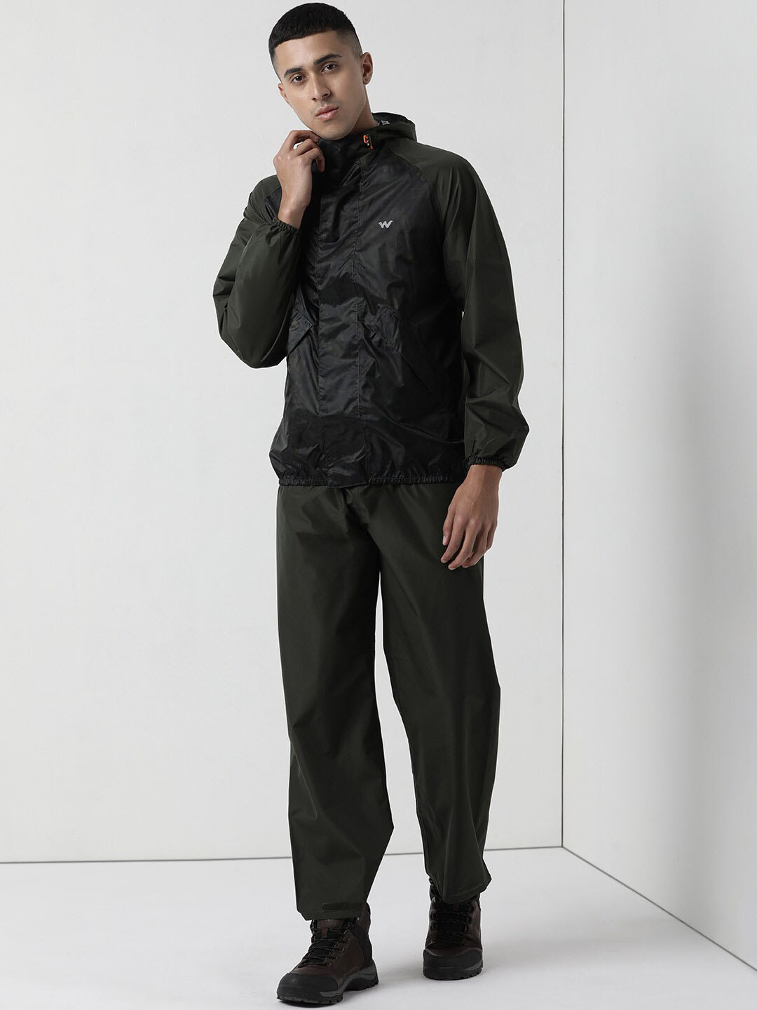 Wildcraft Men Hypa-Dry Technology & Waterproof  Hooded Rain Suit
