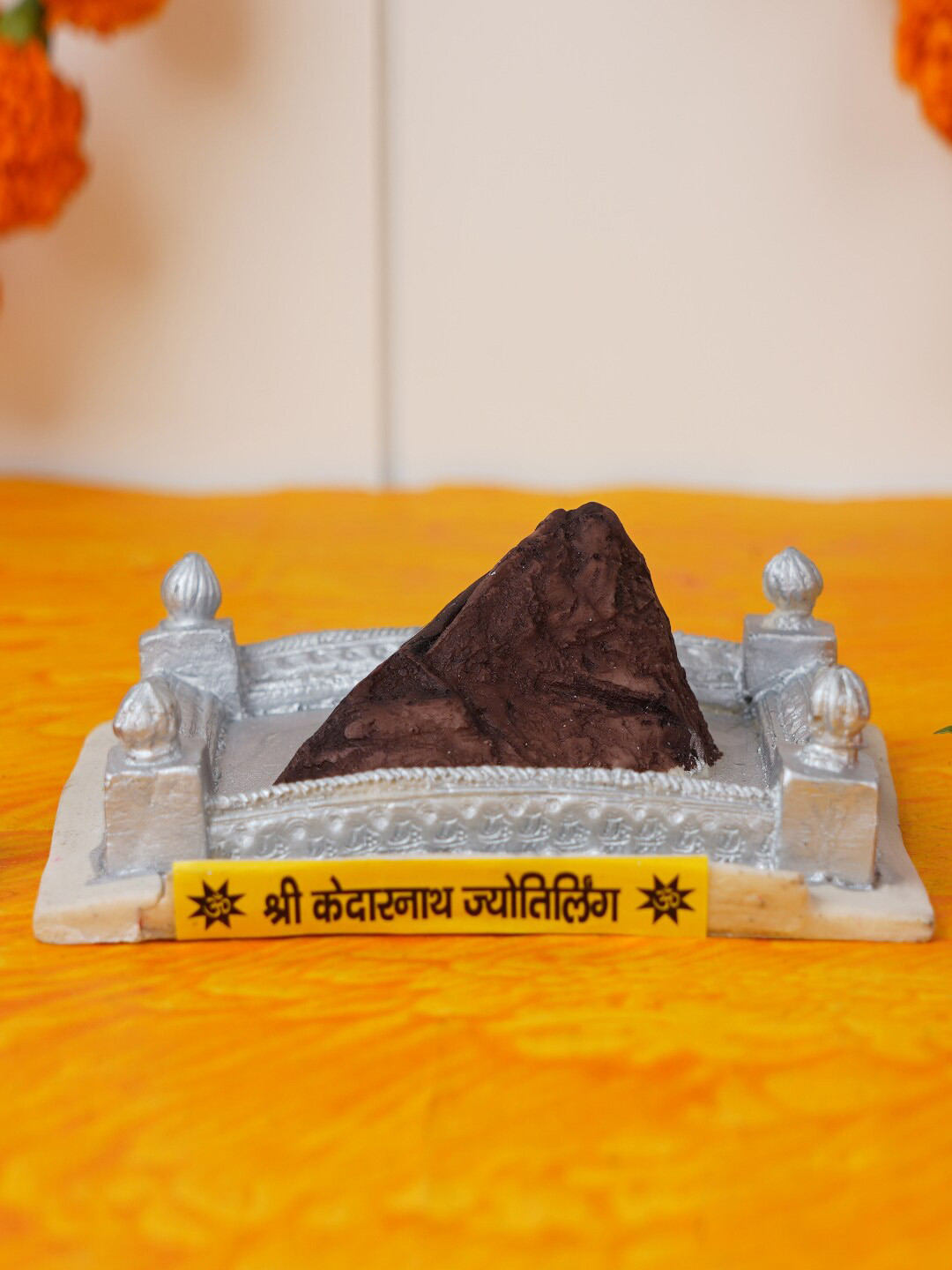 FASHIYANOO Shri Kedar Nath Replica Brown Polyresin Natural Living Room Medium Showpiece - 4.6 Inches