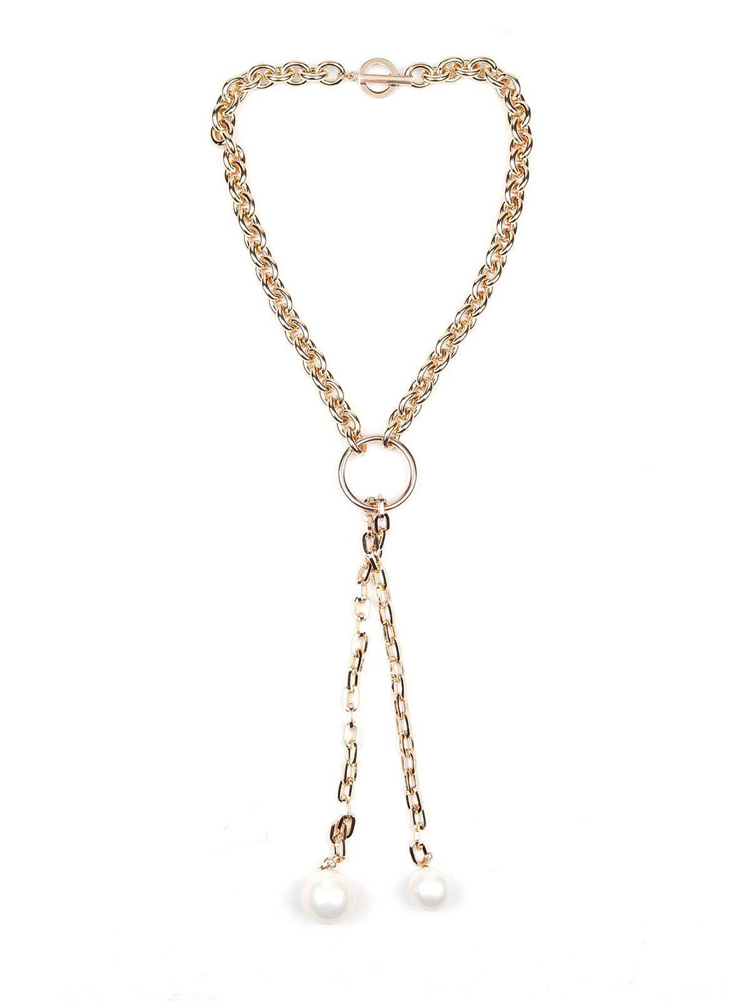 ODETTE Gold-Plated Pearl Beaded Necklace
