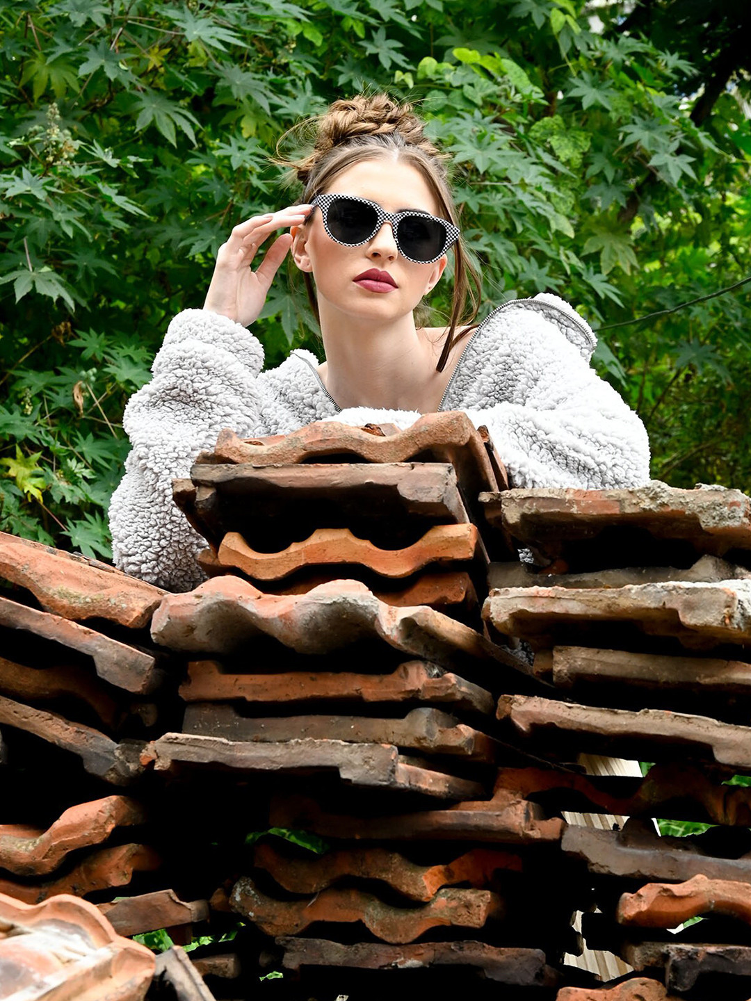 ODETTE Women Cat Eye Sunglasses With UV Protected Lens