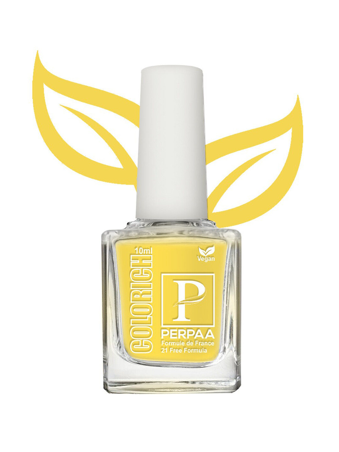 PERPAA Colorich Paraben Free & Long Lasting Glossy Nail Polish 10 ml - Lime Yellow 01