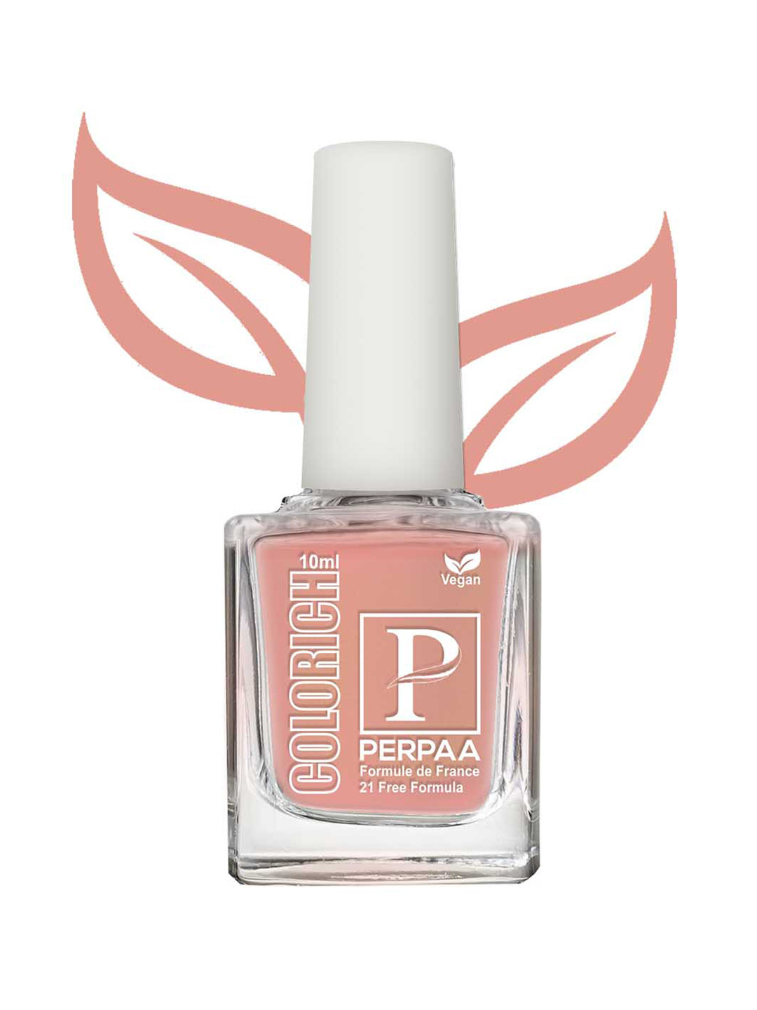 PERPAA Colorich Chip Resistant & Long Lasting Nail Polish 10 ml - Shimmer Peach 08