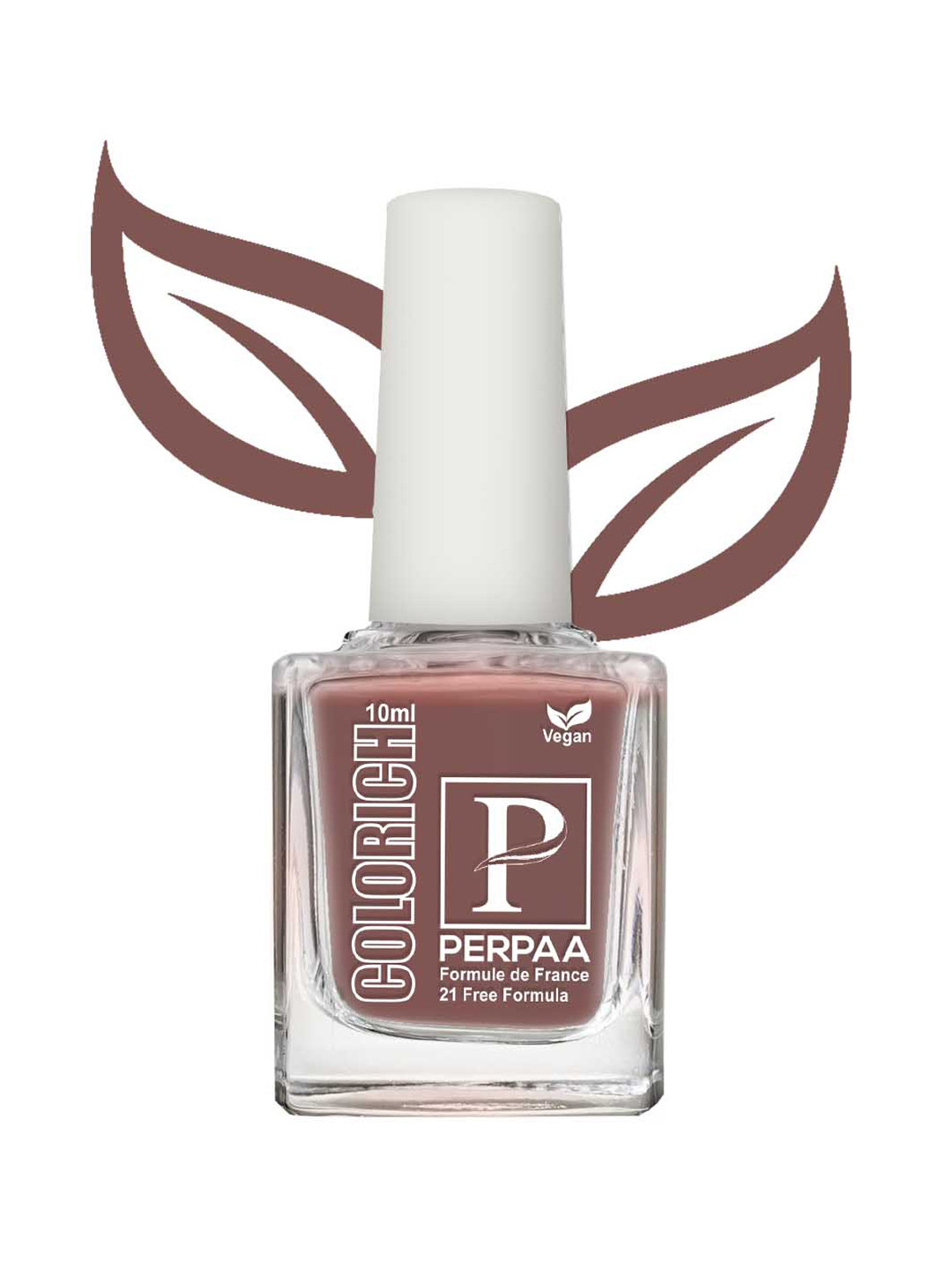 PERPAA Colorich Chip Resistant & Long Lasting Glossy Nail Polish 10 ml - Coco Brown 16