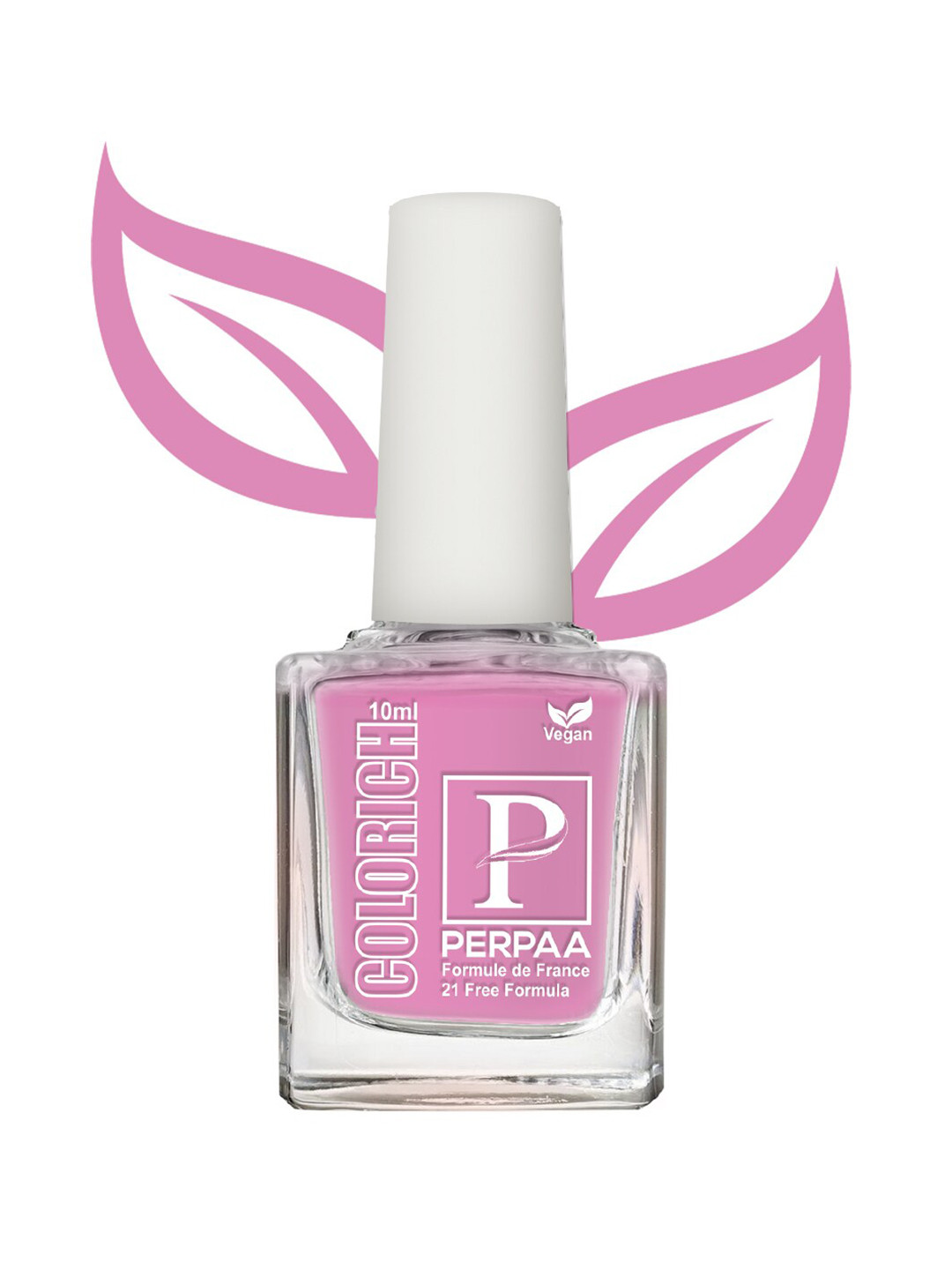 PERPAA Colorich Chip Resistant & Long Lasting Glossy Nail Polish 10 ml - Rose Pink 02