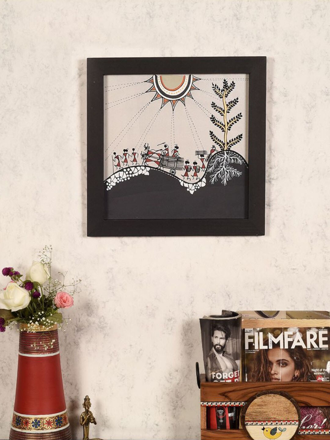 AAKRITI ART CREATIONS Synthetic Wood Wall Square Paintings Wall Art - 9 x 9 In