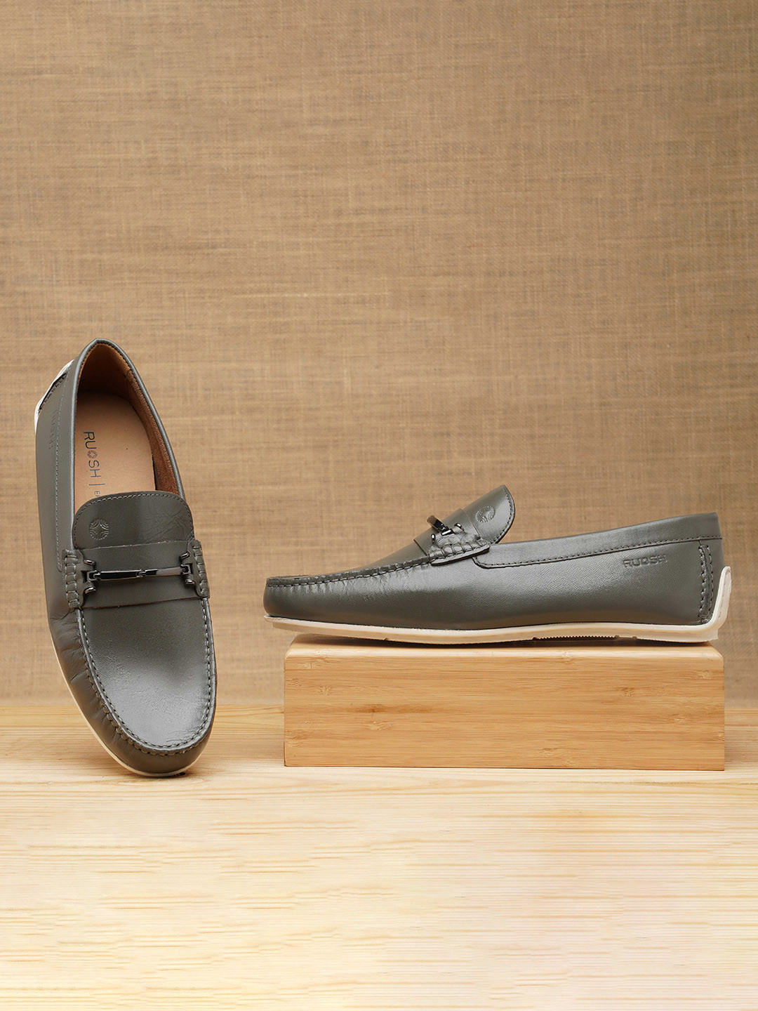Ruosh Men Comfort Insole Leather Loafers