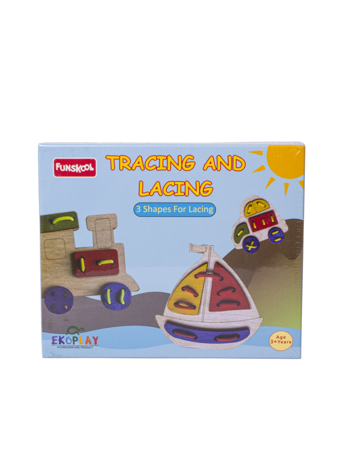 Funskool Multicoloured Lacing Pattern Wooden Puzzle