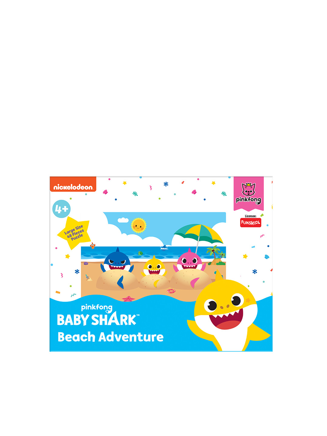 Funskool Multicoloured 48 Pcs Baby Shark Puzzle