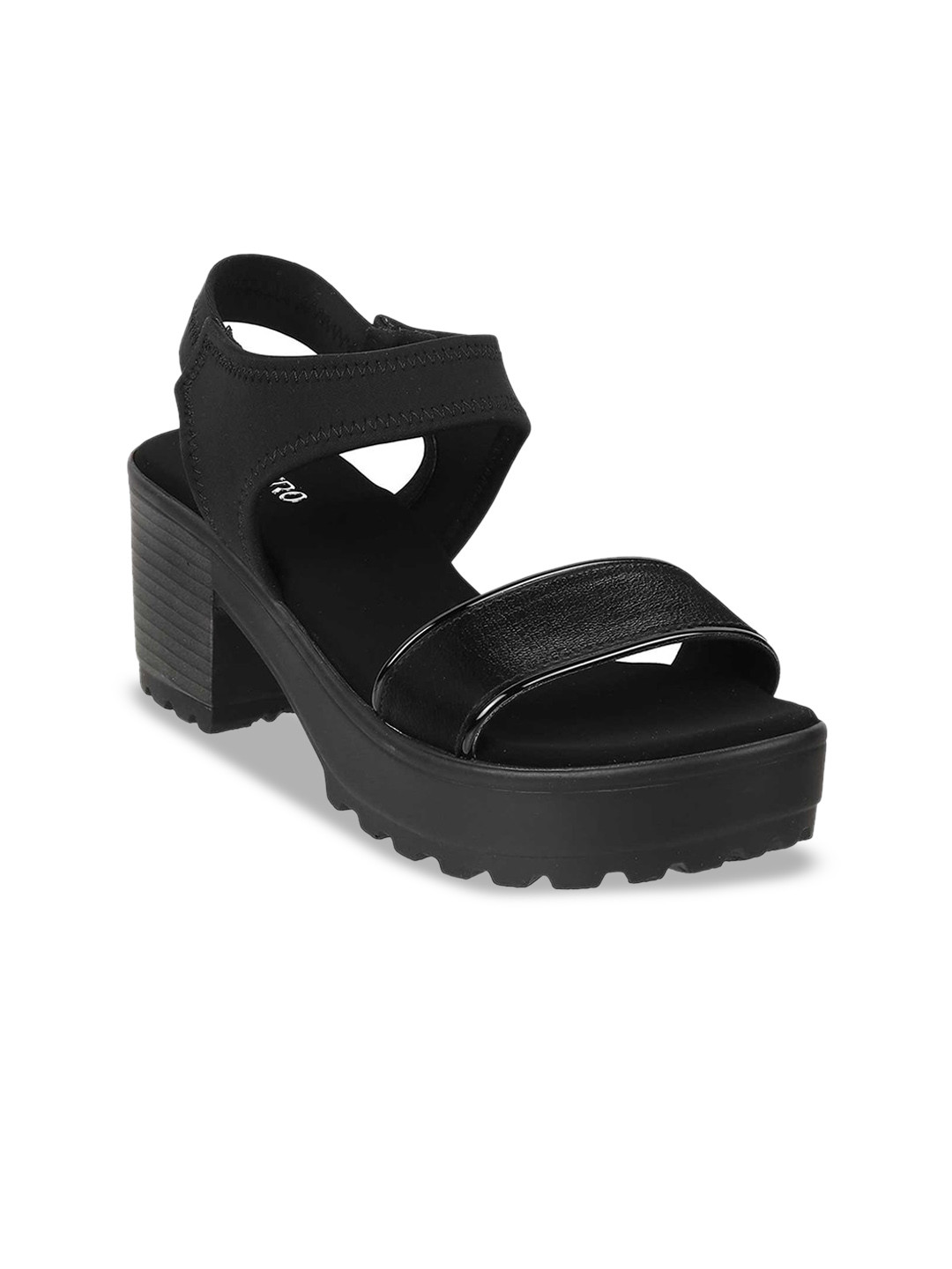 Metro Open Toe Platform Heels With Backstrap