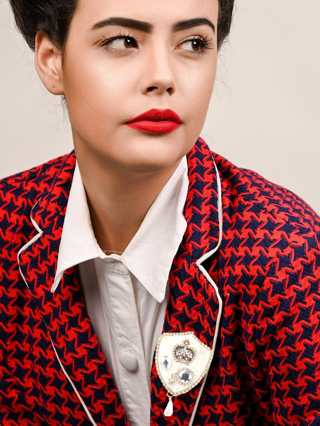 ODETTE White Fairy Charms Embedded Brooch