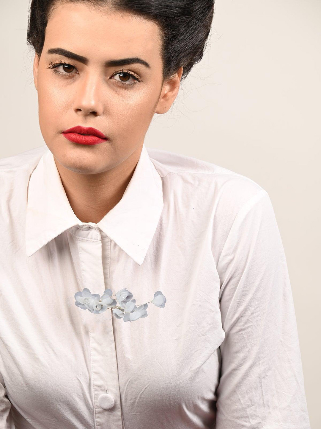 ODETTE Floral Charm Sheer Brooch