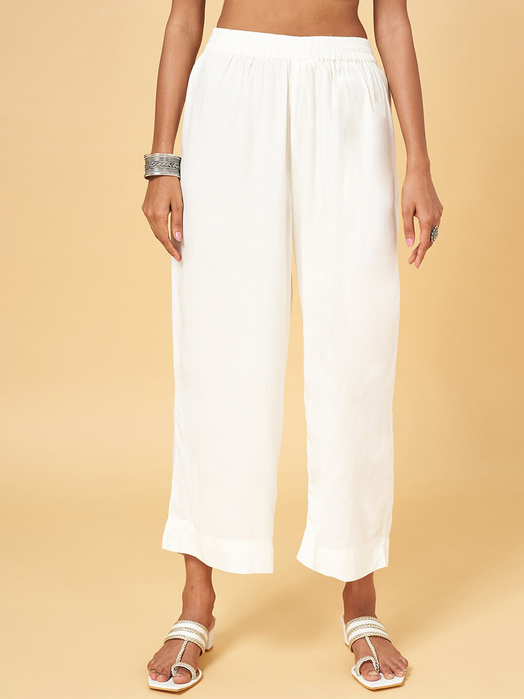 RANGMANCH BY PANTALOONS Mid-Rise Ethnic Palazzos